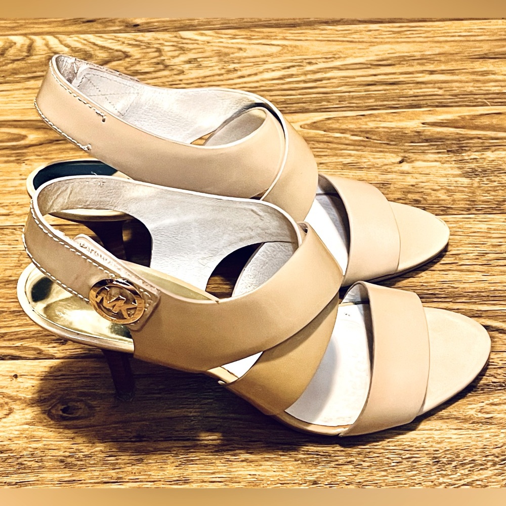 Michael Kors Patent Leather Open Toe Heels